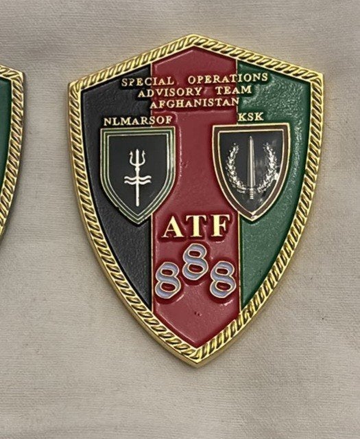 NLMARSOF ATF888 Challenge Coin Afghanistan Missie, Verzamelen, Ophalen of Verzenden