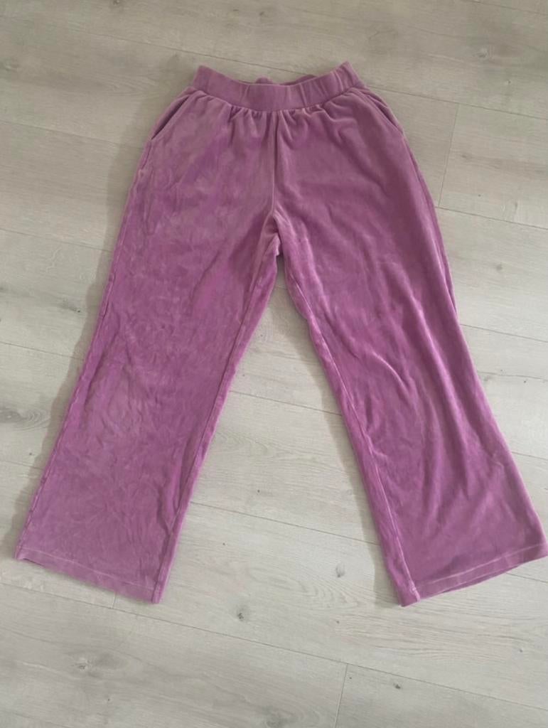 Hunkemöller pyjamabroek paars velours maat S, Verzenden, Zo goed als nieuw, Maat 36 (S)
