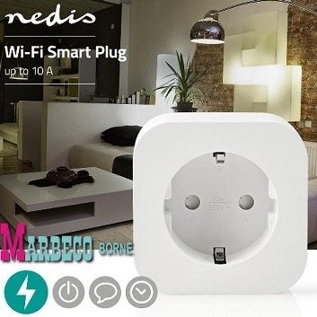 SmartLife Wi-Fi Smart Plug Stopcontact, Schuko 10A, Nieuw, Overige fittingen, Info@marbeco.nl, Nedis SmartLife