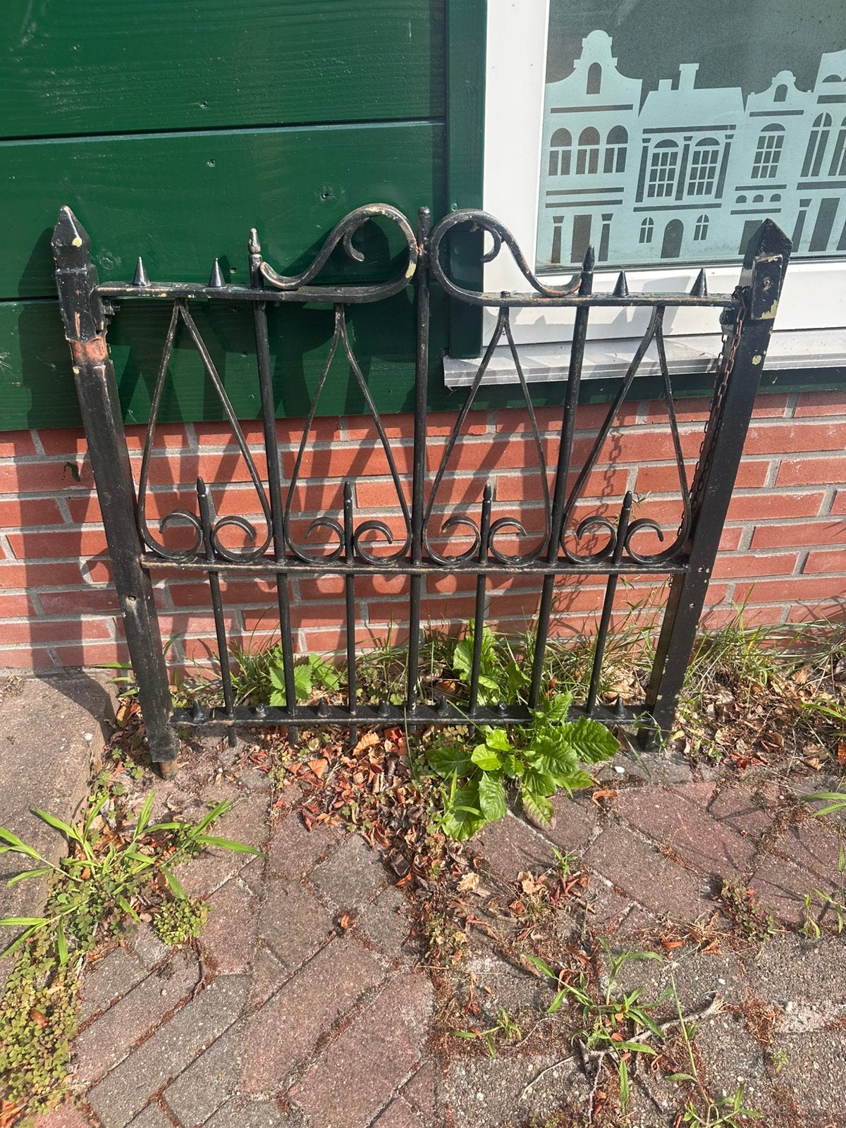 Smeedijzeren toegangs hek, Tuin en Terras, Tuinhekken en Hekwerk, Ophalen, Zo goed als nieuw, IJzer, Sierhekwerk