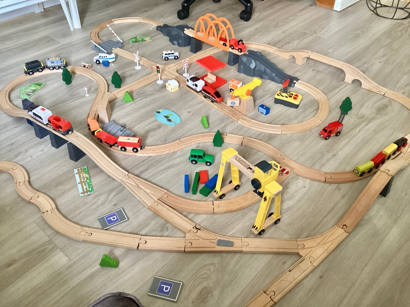 GROTE HOUTEN IKEA / PLAYTIVE TREINBAAN MET ACCESSOIRES, Ophalen of Verzenden, Gebruikt, Overige typen