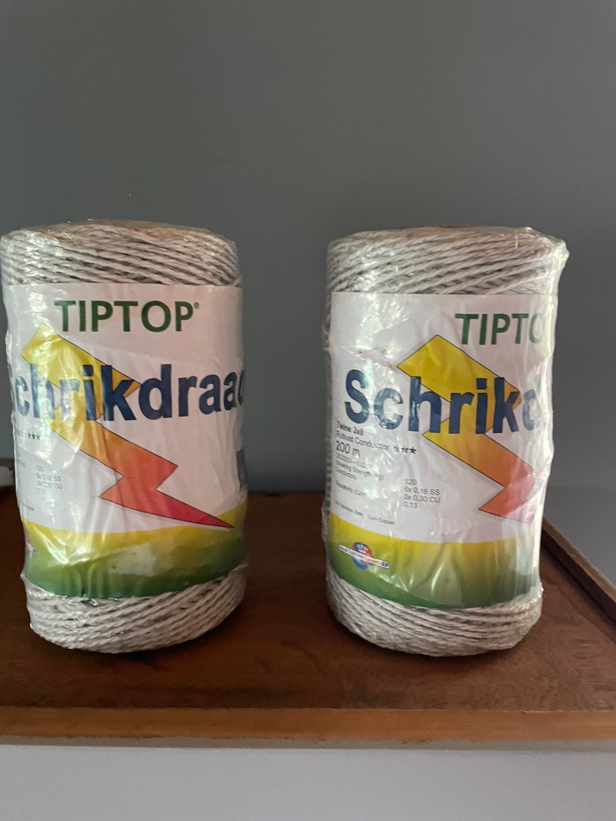 Schrikdraad Tip Top 2 nieuwe rollen in verpakking