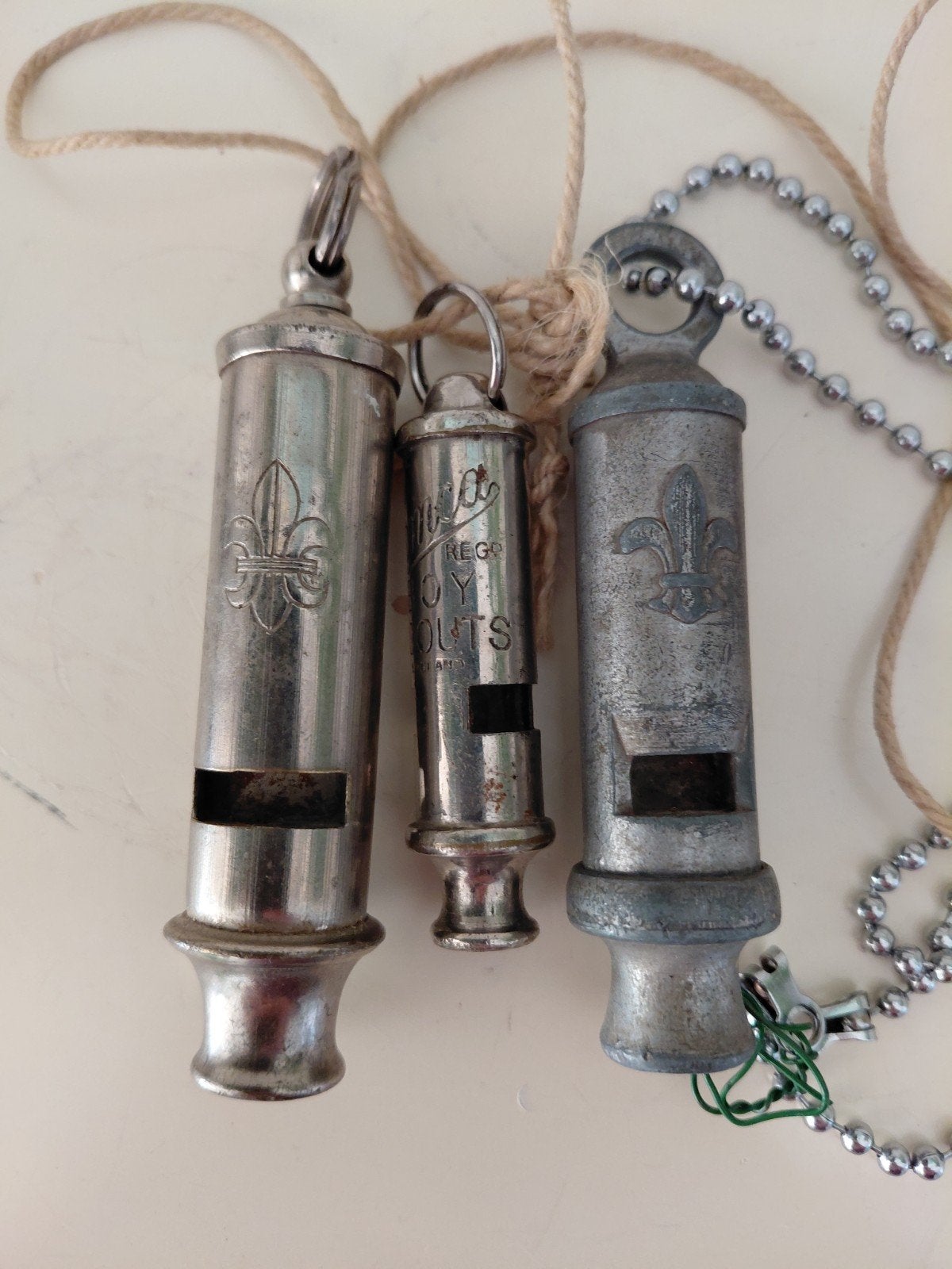 Vintage Boy Scout fluitjes - Set van 3 scouting, Ophalen of Verzenden, Gebruikt