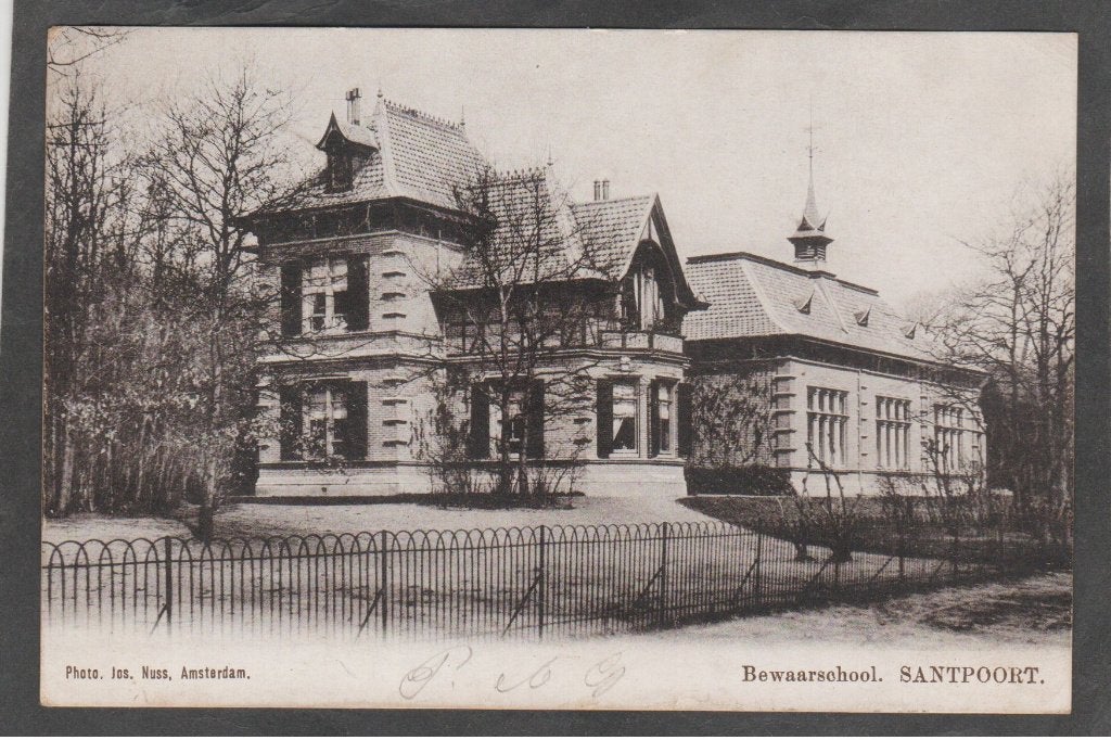 santpoort bewaarschool, Verzenden, Voor 1920, Gelopen, Noord-Holland