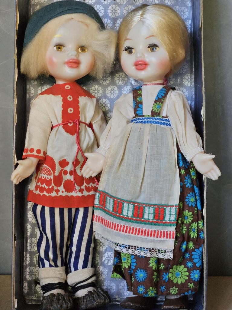 Set vintage USSR poppetjes man / vrouw, Gebruikt, ., Ophalen of Verzenden, .