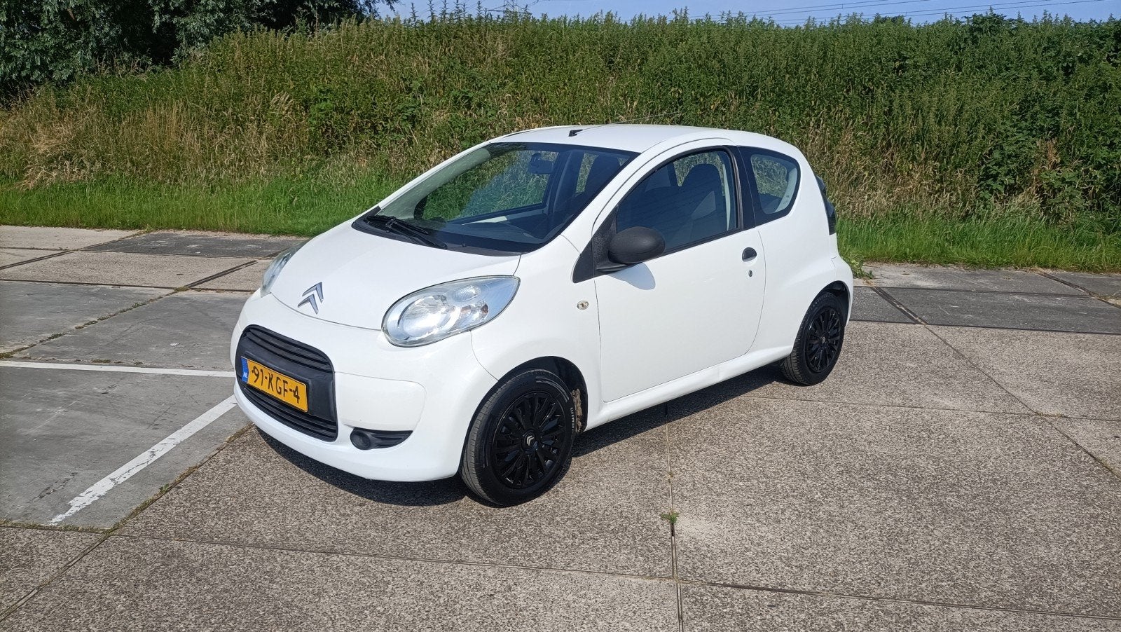 Citroën C1 1.0 3-DRS 2009  nieuwe apk Wit, Auto's, Citroën, Voorwielaandrijving, 4 stoelen, C1, Bedrijf