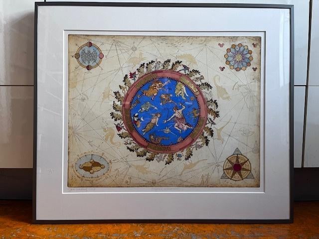 Magisch Universum 15/40 (50x60) bladgoud – Gea Karhof, Ophalen of Verzenden