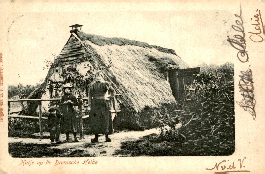 Hutje op de Drentsche Heide # 933, Ophalen of Verzenden, Voor 1920, Gelopen, Drenthe