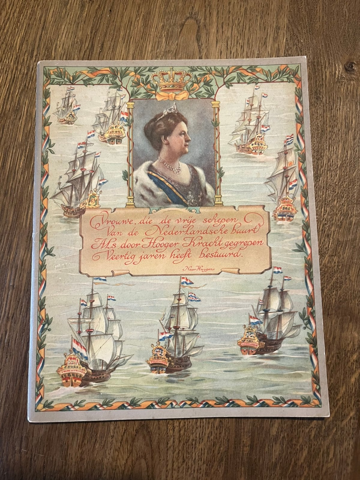 Verzamelitem - geillustreerd schrift Koningin Wilhelmina, Verzamelen, Ophalen of Verzenden, Gebruikt, Nederland, Tijdschrift of Boek