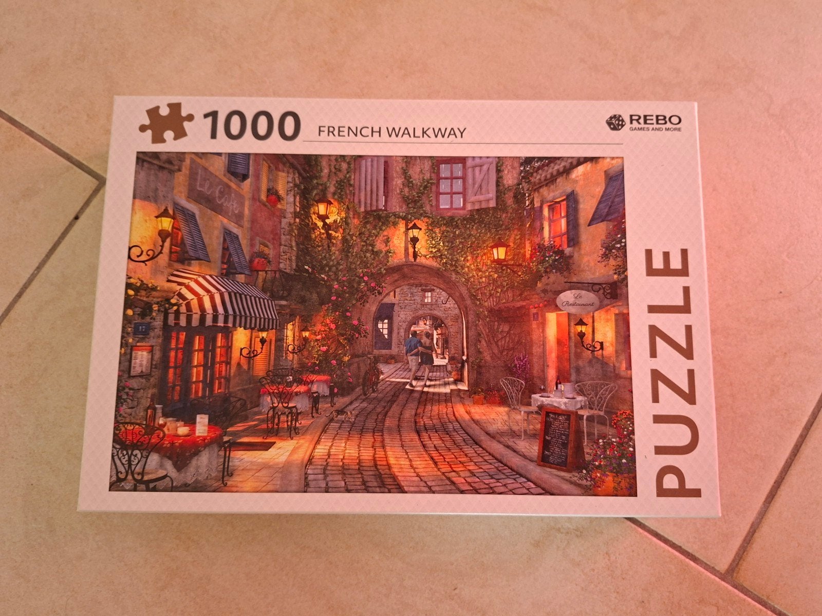 French walkway puzzel 1000 stukjes, Ophalen of Verzenden, 500 t/m 1500 stukjes, Zo goed als nieuw, Legpuzzel
