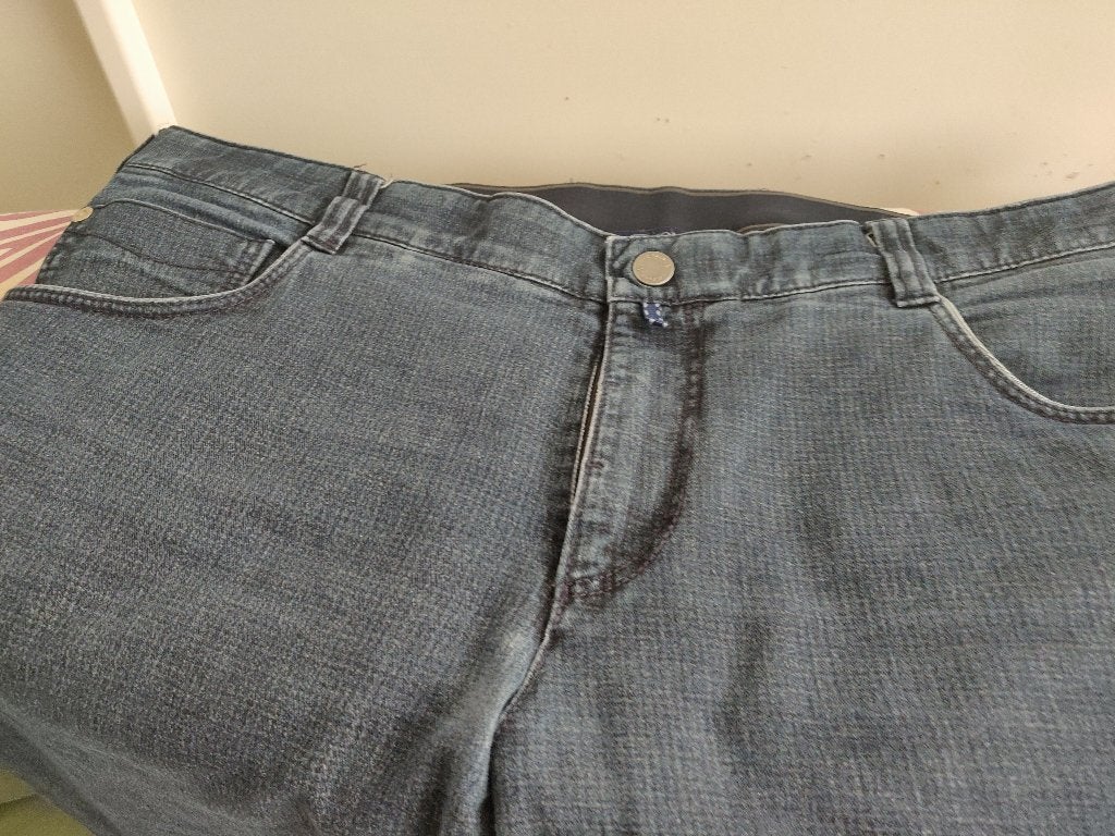 heren broek, Maat 52/54 (L), Blauw, Ophalen of Verzenden, Gedragen