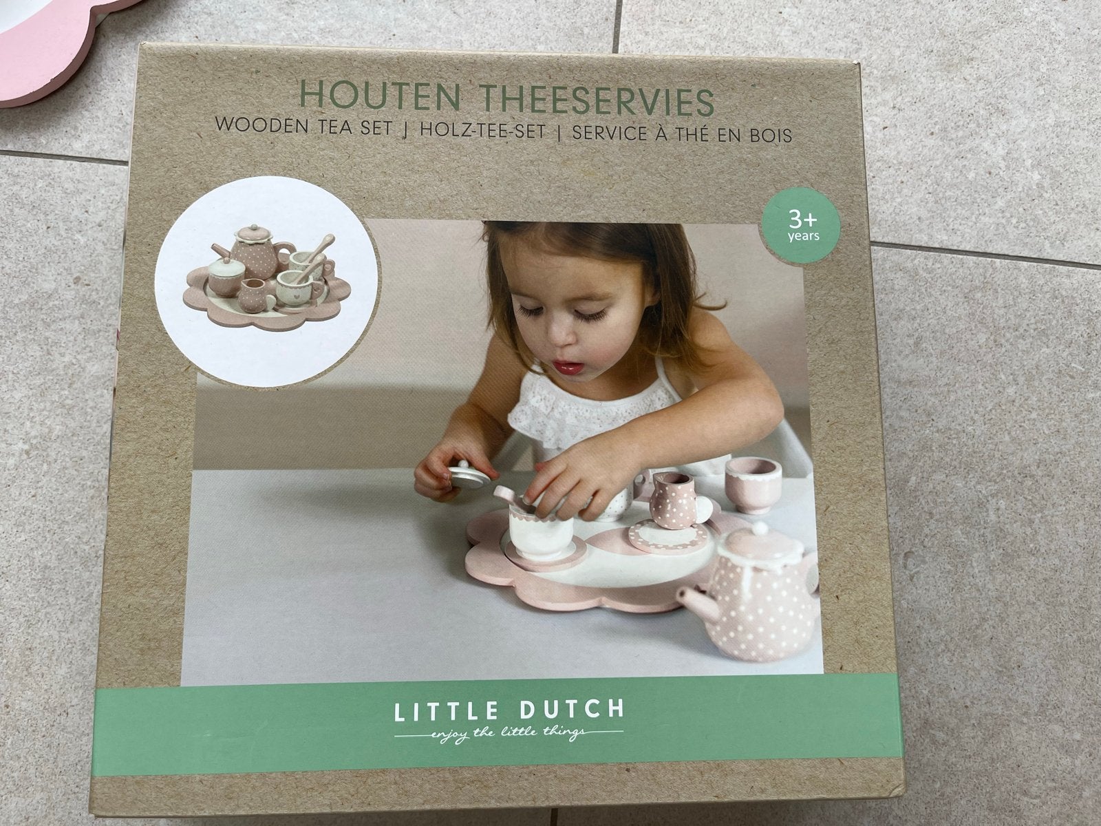 Little Dutch Houten Theeservies Roze, Ophalen of Verzenden, Zo goed als nieuw, Overige typen