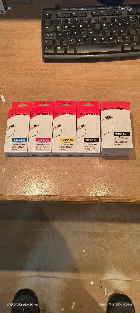 set inktcartridges voor Epson printer, Ophalen of Verzenden, Nieuw, Cartridge, Huismerk