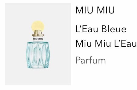 Miu miu l’eau bleue, Eén persoon, Cadeaubon
