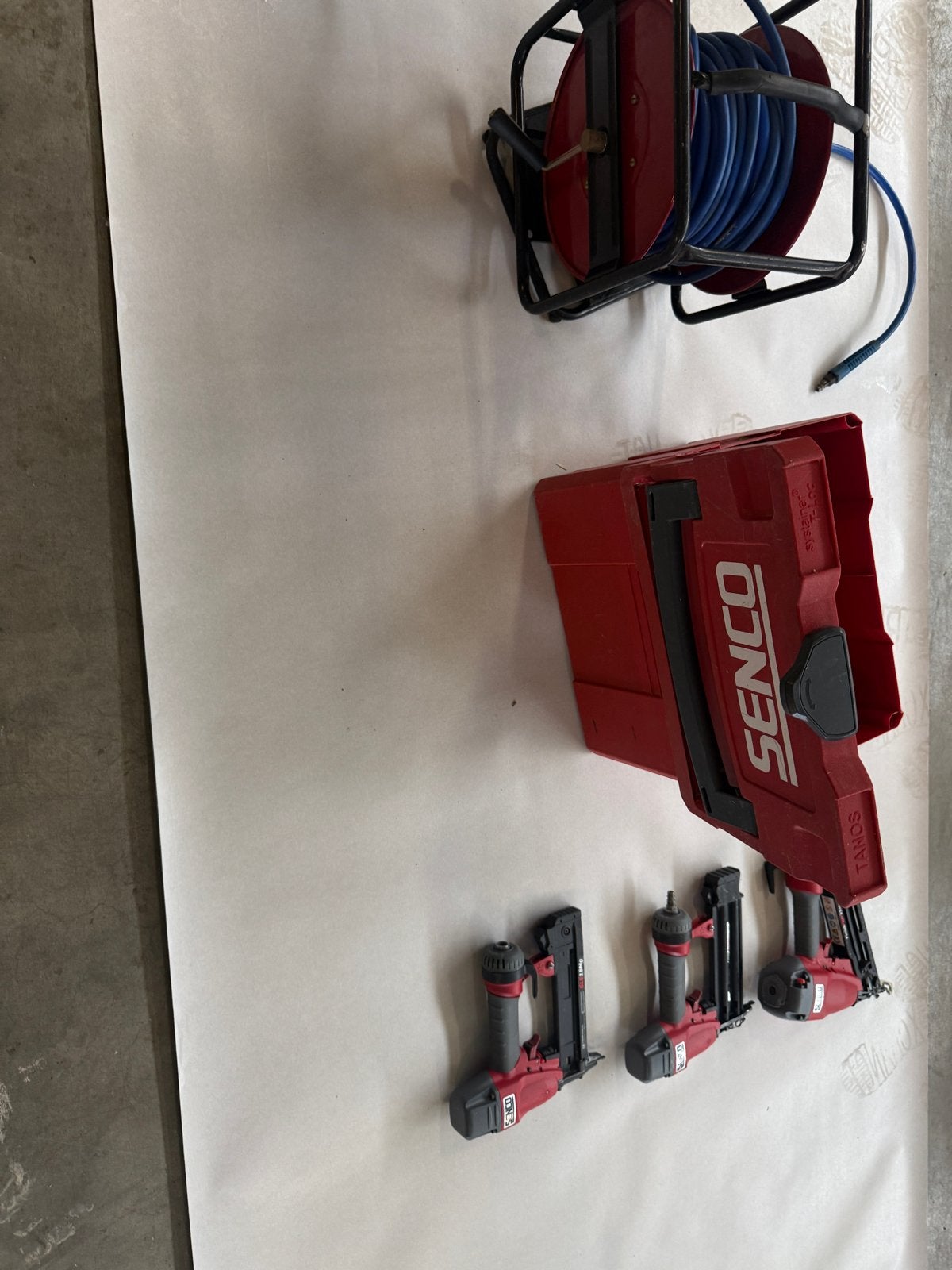 COMPLETE PROFESSIONELE SENCO SET – DIRECT AAN HET WERK!, Ophalen, Gebruikt, Tacker/nietmachine, Overige merken