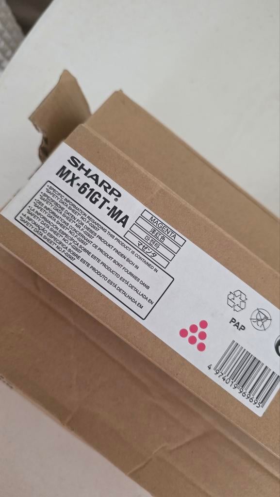 Sharp MX-61GT-MA Magenta Toner, Ophalen of Verzenden, Nieuw, Toner