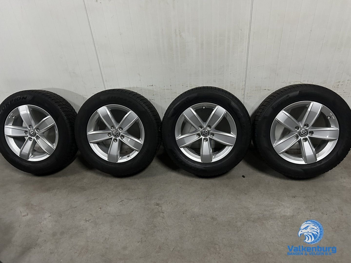 7mm! Originele VW Tiguan II 5NA Corvara 17 inch velgen 5x112, -, -, Banden en Velgen, 17 inch