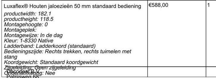 Luxaflex houten Jaloezieen 50mm grijs, Huis en Inrichting, Stoffering | Gordijnen en Lamellen, Ophalen, Jaloezie, 180 cm, Hout