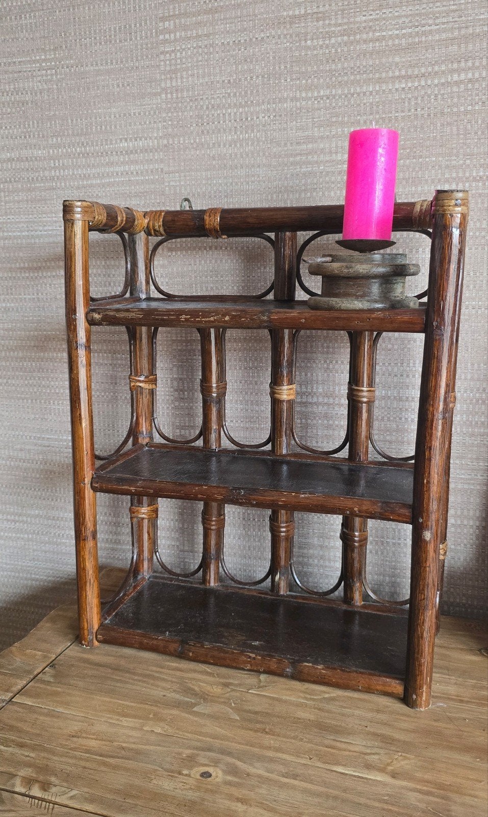 Vintage bamboe wandrekje, Ophalen