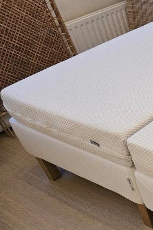 Eenpersoons Ikea Espevar boxspring 90x200 incl foam matras, Ophalen, Gebruikt, 90 cm, Info@ikea.nl
