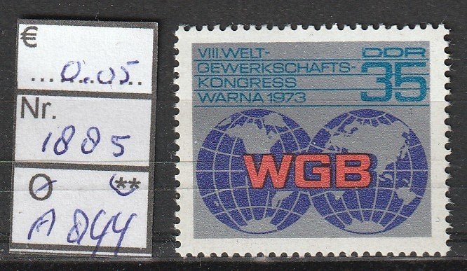 DDR WGB Michel 1885 Nr.A844p, Verzenden, DDR, Postfris