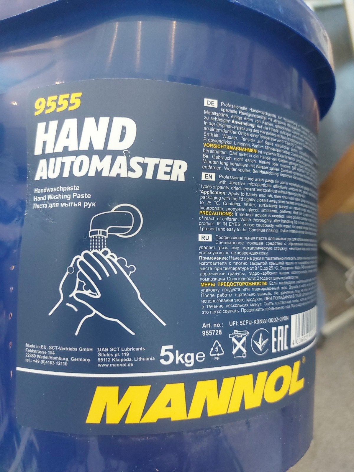 Mannol Hand Automaster Handwaspasta - 5kg garagezeep, Ophalen of Verzenden, Mannol, Info@mannol.de, Felderstrasse 154