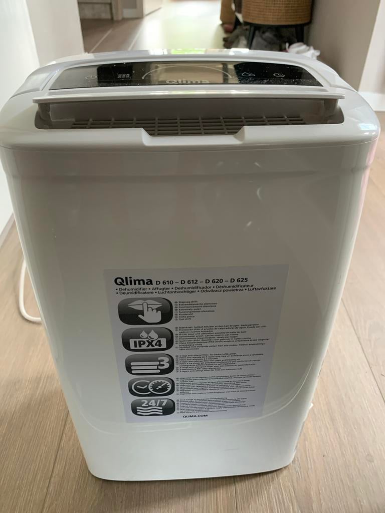 Qlima D 610 Luchtontvochtiger - Stil en Efficiënt, Witgoed en Apparatuur, Ophalen of Verzenden, Zo goed als nieuw, Luchtontvochter
