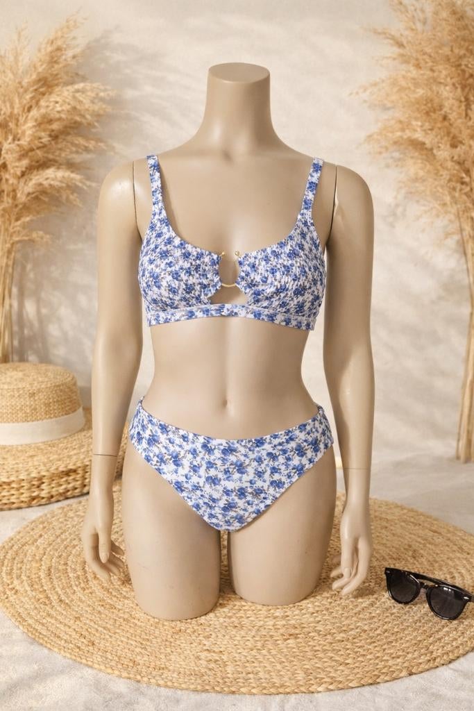 Bikini badpak zwemkleding in bloemen maat m, On-line, Wit, Nieuw, On-line