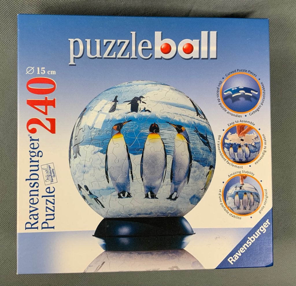 Ravensburger Puzzleball penguins (240 stukjes), Ophalen of Verzenden, Minder dan 500 stukjes, Zo goed als nieuw, Legpuzzel