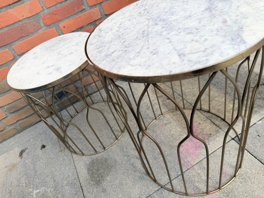 Tafeltjes te koop, Minder dan 55 cm, Gebruikt, Rond, Ophalen