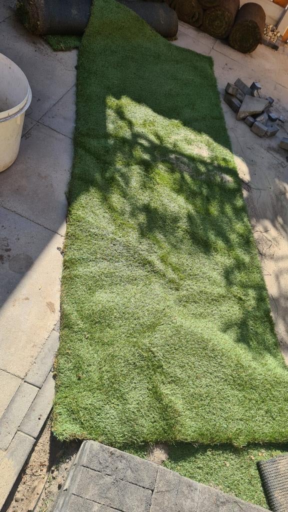 Kunstgras +/- 10m2, Tuin en Terras, Ophalen, Gebruikt