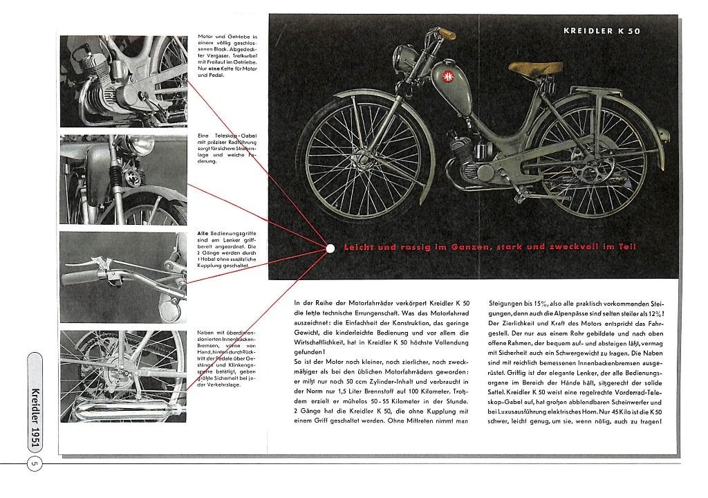 Kreidler Prospekte 1950-1982, Ophalen of Verzenden, Nieuw, Johann Kleine Vennekate, Merk of Model