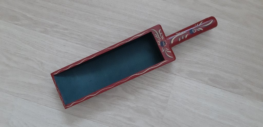 Brocante beschilderde houten waterhoosschep, Ophalen of Verzenden