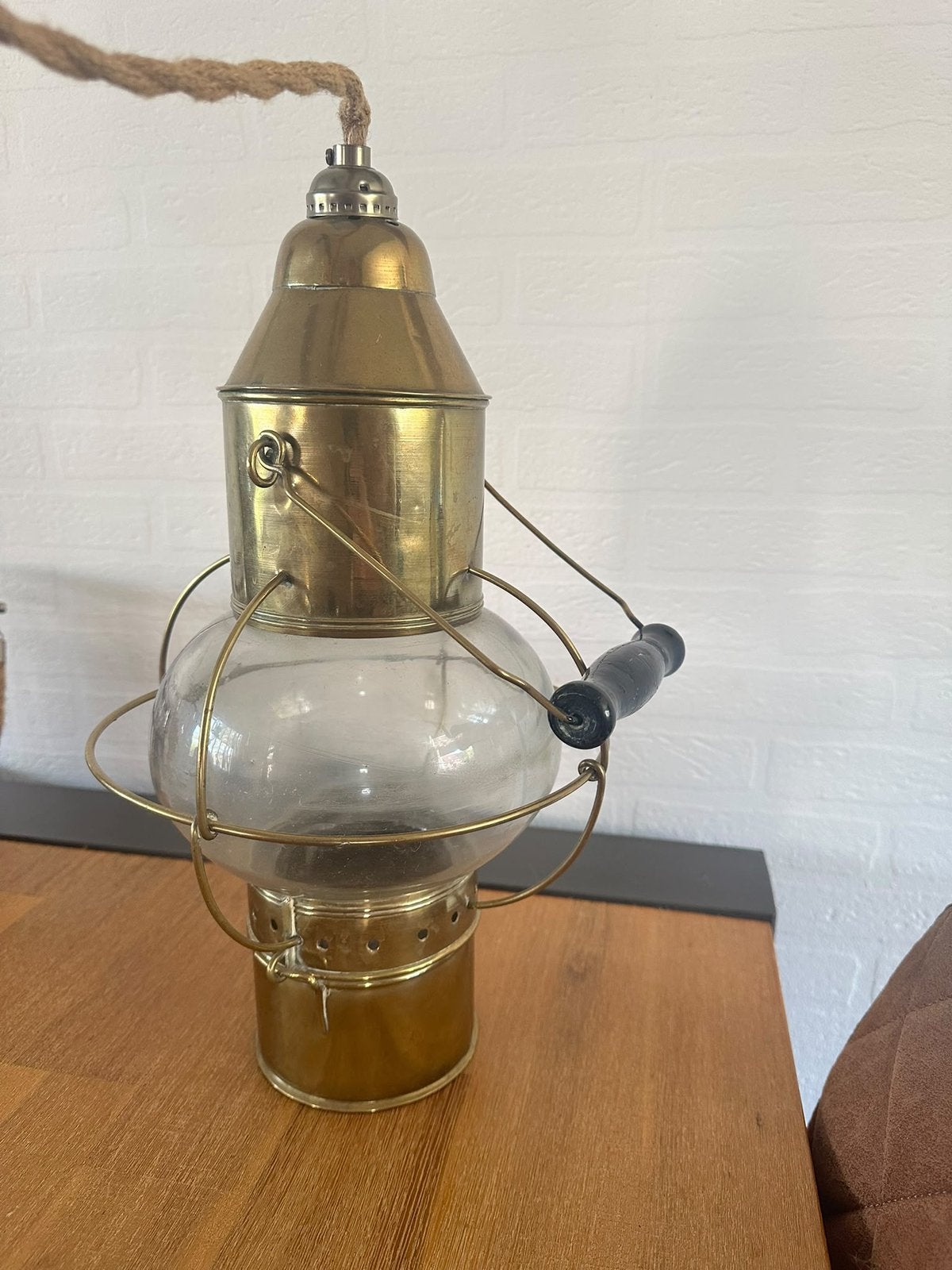 Scheepslantaarn, Gebruikt, Glas, E27 (groot), Scheepslamp