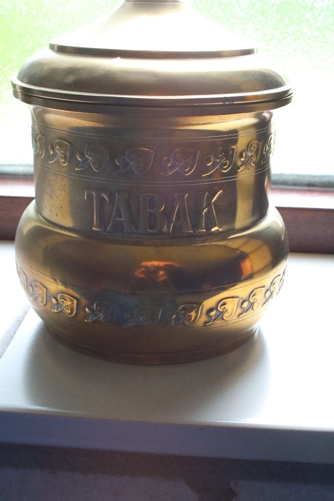 Oude koperen tabakspot, Ophalen of Verzenden
