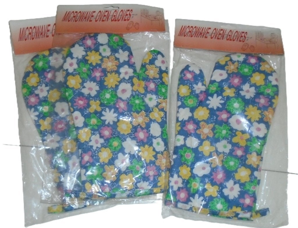 MICROWAVE OVENHANDSCHOEN BLOEMEN Nieuw, Huis en Inrichting, Keuken | Textiel, -, Nieuw, Ophalen of Verzenden, Textiel overig