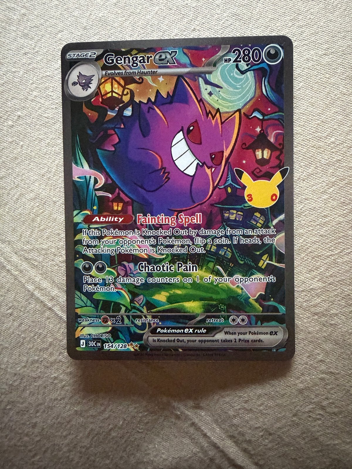 Pokémon Gengar ex 154/129 - Obsidian Flames, Ophalen, Zo goed als nieuw, Losse kaart