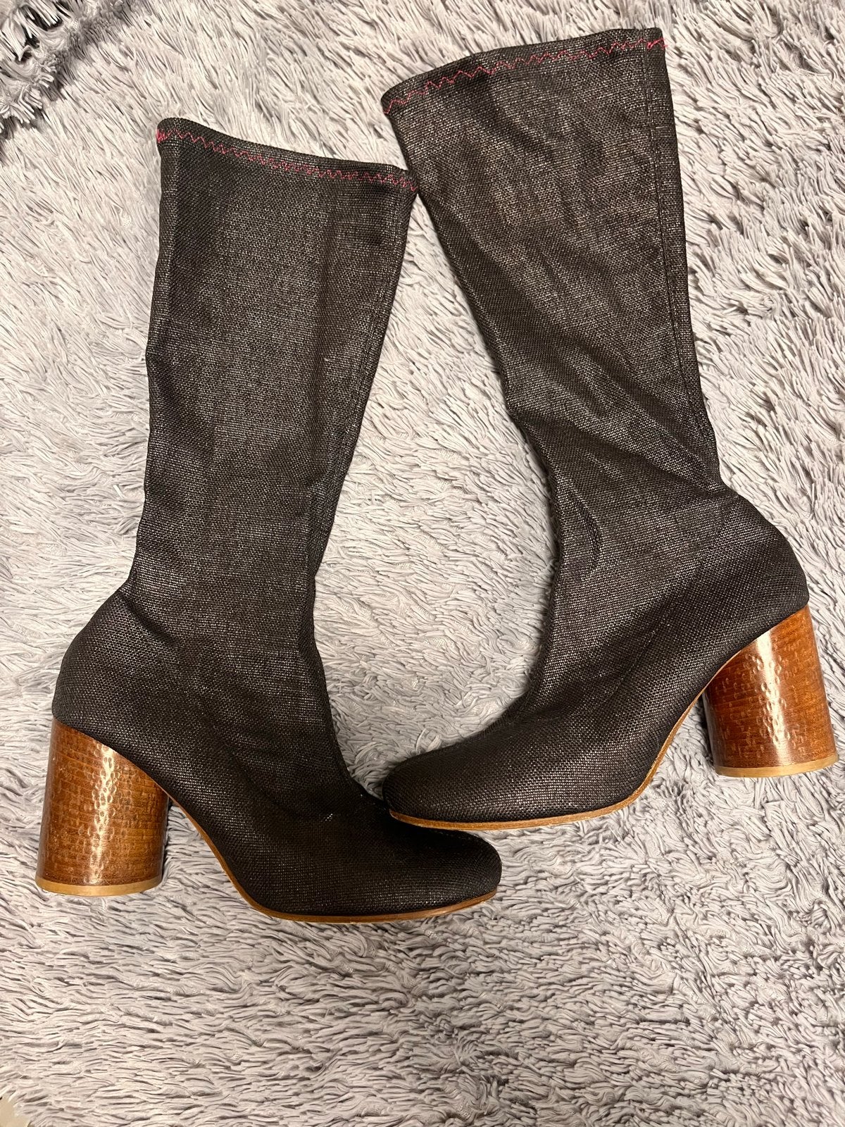 Maison Martin Margiela Laarzen Maat 40 - Made in Italy, Kleding | Dames, Ophalen of Verzenden, Gedragen, Zwart, Hoge laarzen