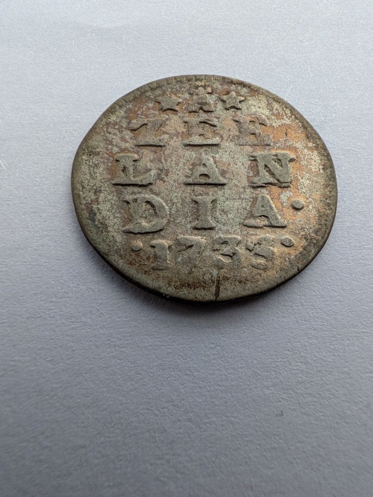 Zeeland. Dubbele stuiver 1733, Postzegels en Munten, Vóór koninkrijk, Zilver, Ophalen of Verzenden, 10 cent