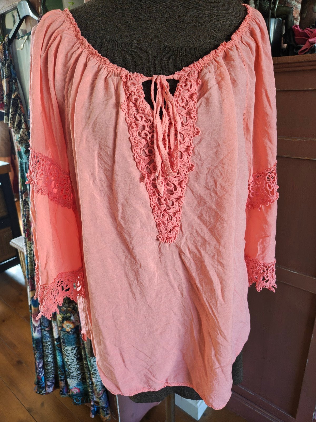 tuniek Ibiza boho stijl maat  l xl, Ophalen of Verzenden, Gedragen, Maat 42/44 (L)