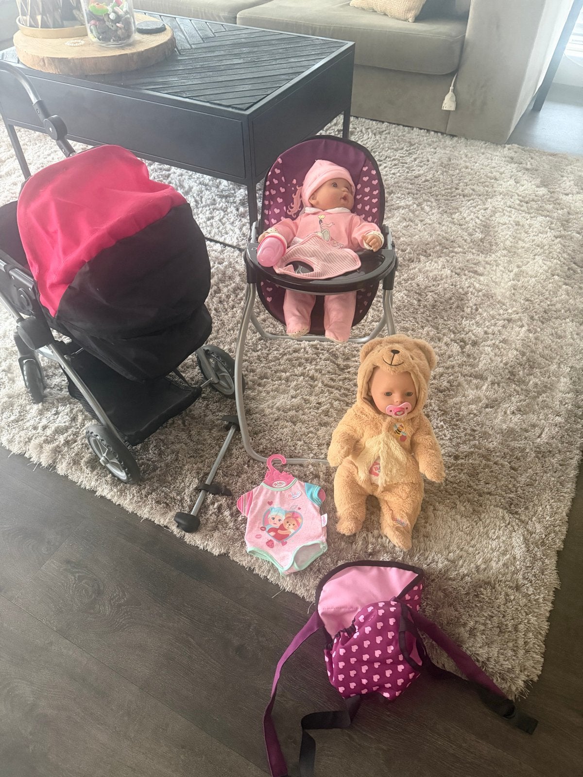 Baby Born poppen met kinderwagen en accessoires, Kinderen en Baby's, Speelgoed | Poppen, Ophalen of Verzenden, Gebruikt, Babypop