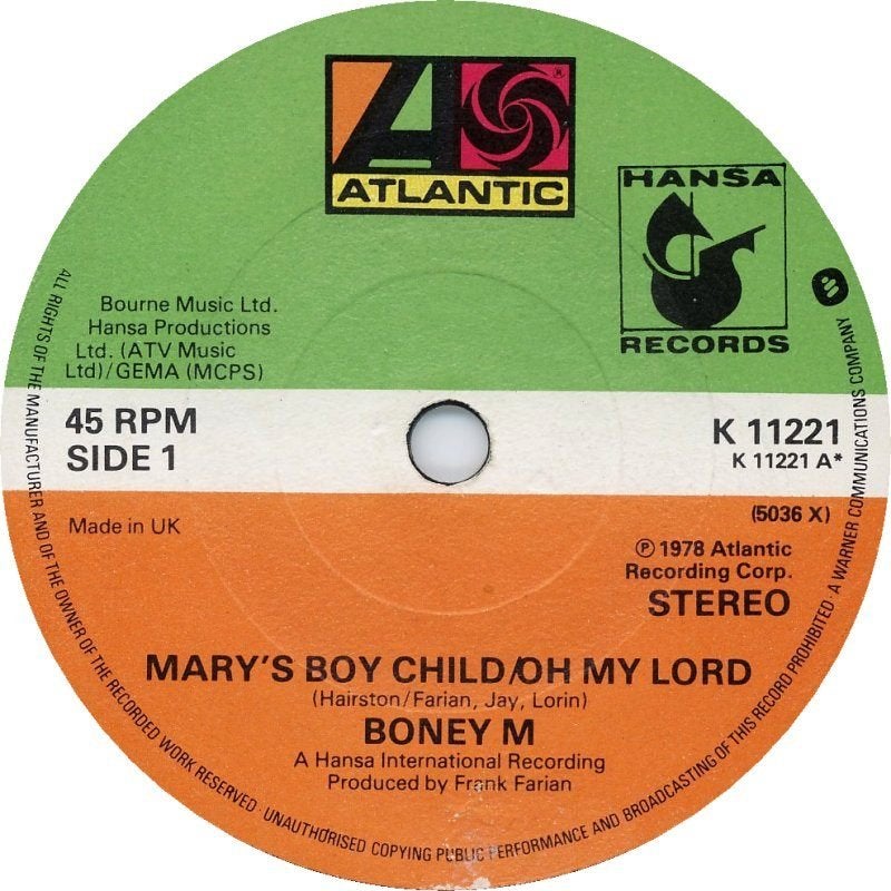 Boney M. – Mary's Boy Child / Oh My Lord  Originele Single, Ophalen of Verzenden, Nieuw in verpakking, 7 inch, Pop
