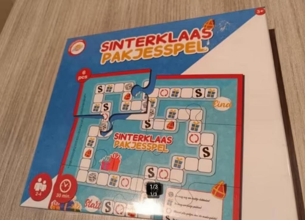 Sinterklaas dobbelspel nieuw pakjes uitpakken/doorgeven etc, Nieuw, Ophalen of Verzenden
