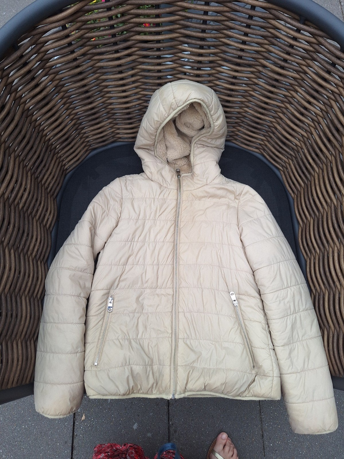 Dames Winterjas Maat XS - 2 Kanten draagbaar, Ophalen, Gedragen, Maat 34 (XS) of kleiner, Beige