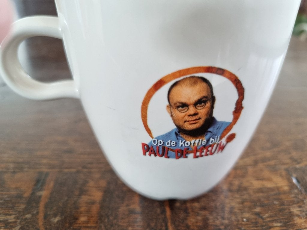 Mok Douwe Egberts met Paul de Leeuw afbeelding, Overige merken, Ophalen of Verzenden, Zo goed als nieuw, Overige stijlen