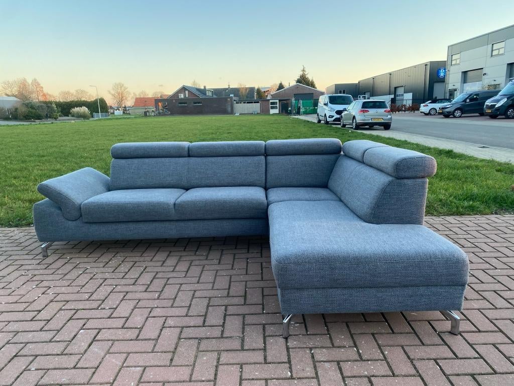 Montèl Urban Grijze Hoekbank–Ruime Lounge –Gratis Levering, 150 tot 200 cm, Hoekbank, 75 tot 100 cm, Ophalen of Verzenden