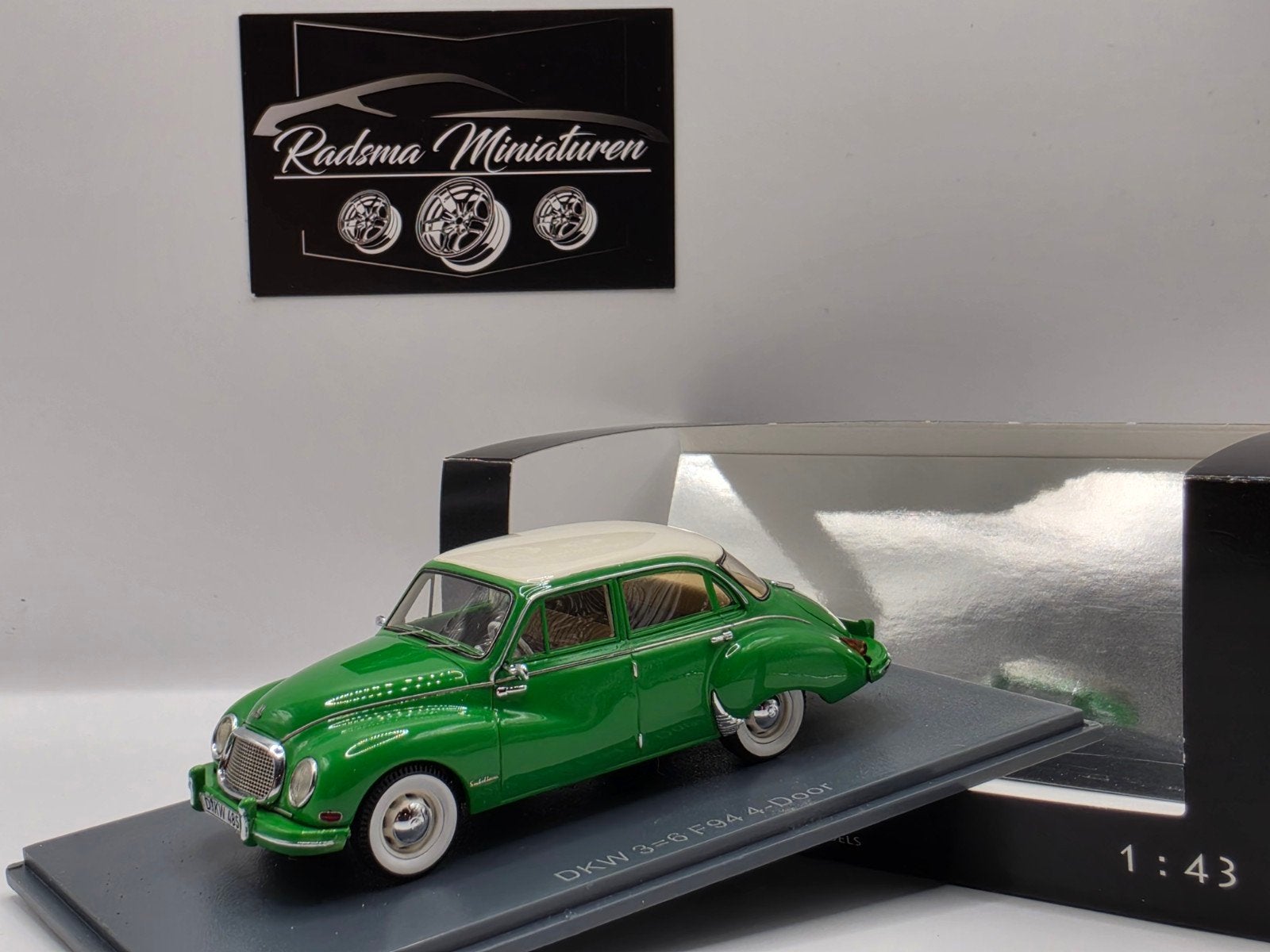 DKW 3=6 F94 4-Door - Groen - 1:43 Neo Scale Models, Overige merken, Auto, Neo Scale Models, Nieuw
