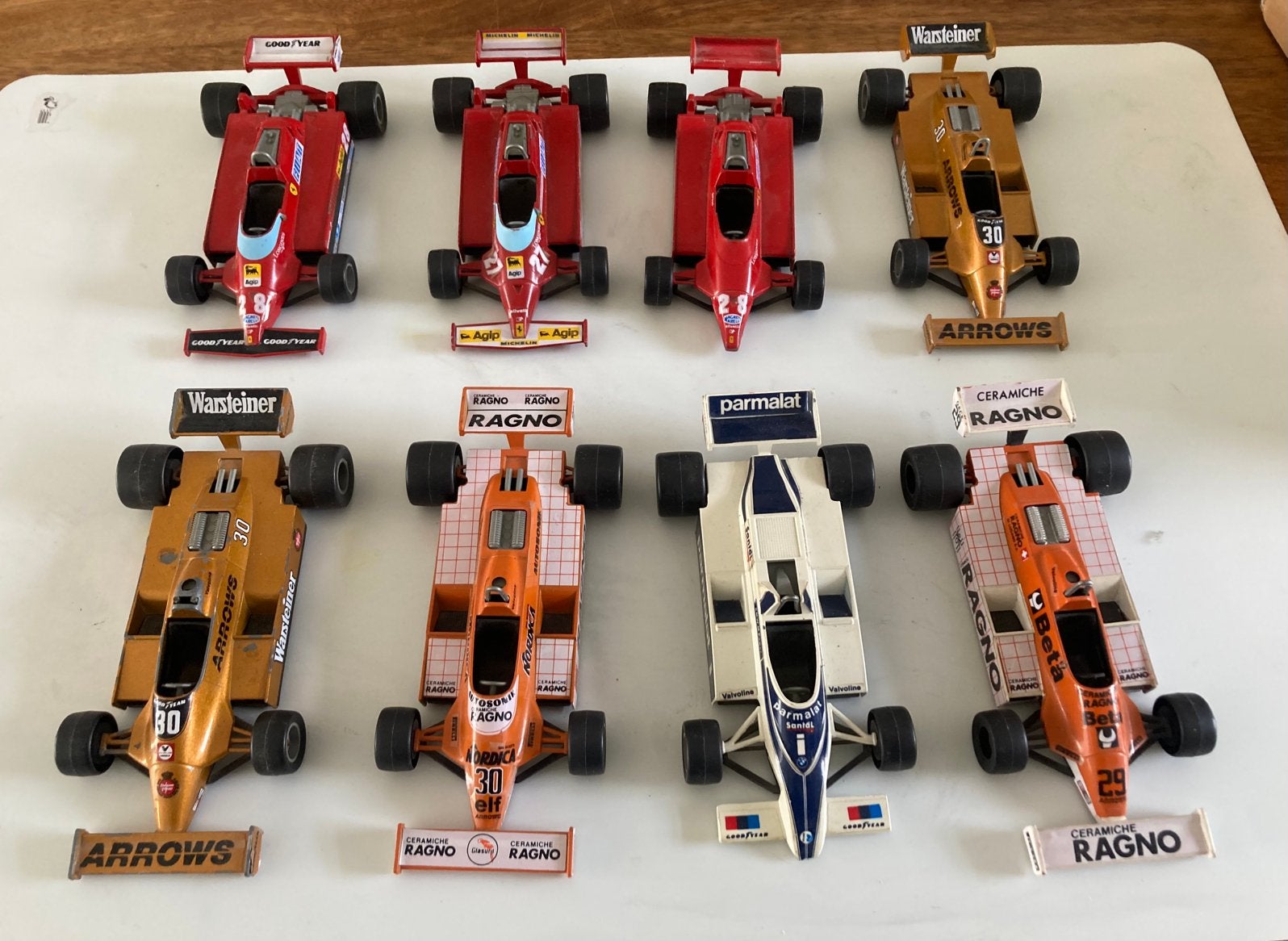 8 x hotwheels F1. Schaal 1:25, Verzamelen, Automerken, Motoren en Formule 1, Ophalen of Verzenden, Gebruikt, Formule 1
