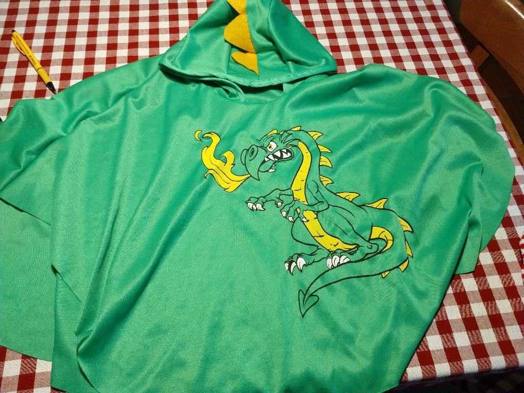 Kikker cape een maat kleur groen verkleed pak of voor carnav, Ophalen of Verzenden, Gebruikt, Jongen of Meisje