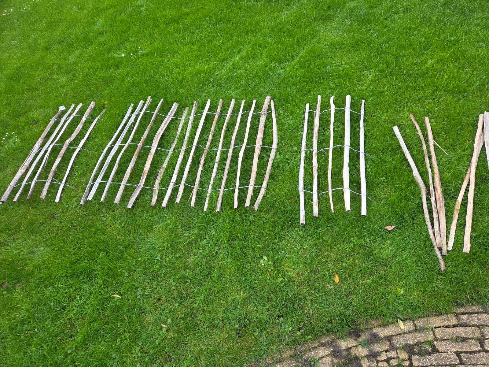 schapen hek restanten 1.00 meter hoog, Ophalen, Gebruikt, Hout, Tuinhek